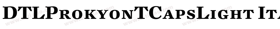 DTLProkyonTCapsLight Italic字体转换